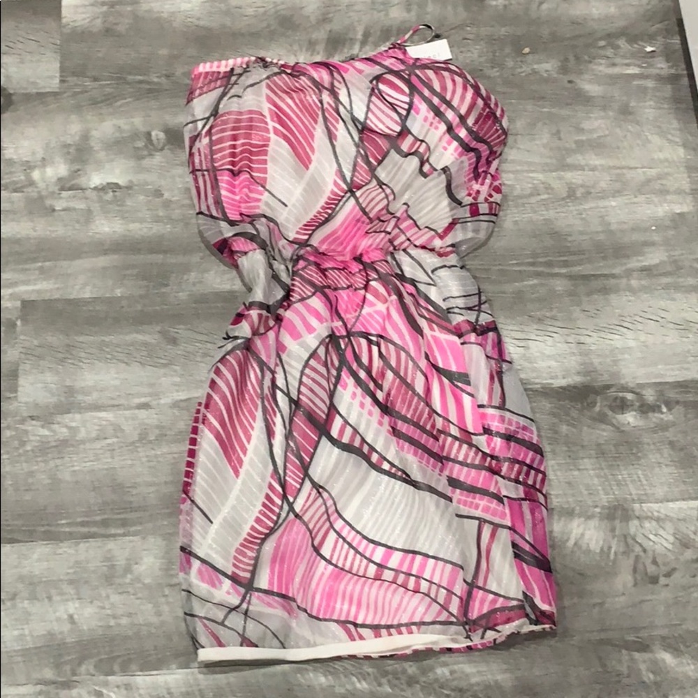 Geo print sparkley cocktail dress